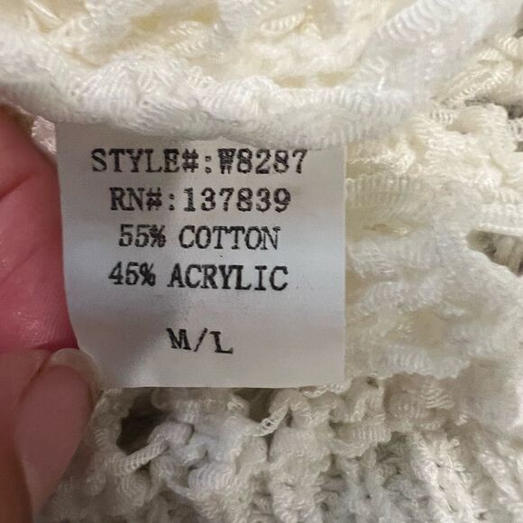 Dreamers Open knit Crew neck Sweater Size M/L - Picture 6 of 7